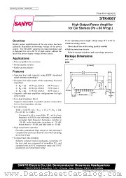 STK4067 datasheet pdf SANYO