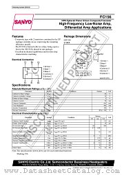 FC156 datasheet pdf SANYO