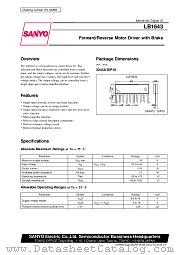 LB1643 datasheet pdf SANYO