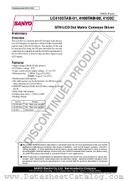LC4103C datasheet pdf SANYO