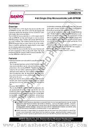 LC66E516 datasheet pdf SANYO