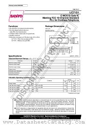 LC7151 datasheet pdf SANYO