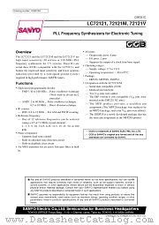 LC72121V datasheet pdf SANYO