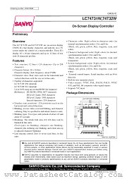 LC74732W datasheet pdf SANYO