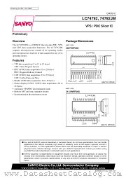LC74792 datasheet pdf SANYO