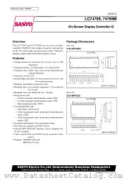 LC74799 datasheet pdf SANYO
