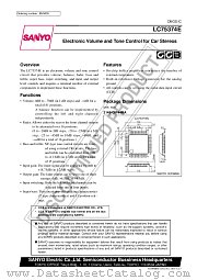 LC75374E datasheet pdf SANYO