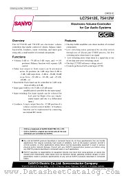 LC75412E datasheet pdf SANYO