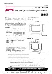 LC75811E datasheet pdf SANYO