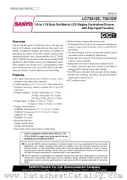 LC75816W datasheet pdf SANYO