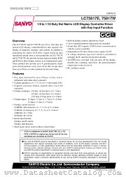 LC75817E datasheet pdf SANYO