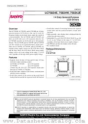 LC75834E datasheet pdf SANYO