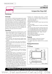 LC78621E datasheet pdf SANYO