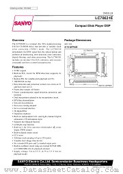 LC78631E datasheet pdf SANYO
