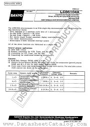 LC86104A datasheet pdf SANYO