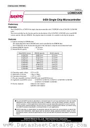 LC86E5420 datasheet pdf SANYO