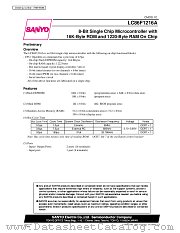 LC86F1216A datasheet pdf SANYO