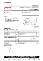 SB20-05H datasheet pdf SANYO