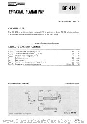 BF414 datasheet pdf SGS-ATES