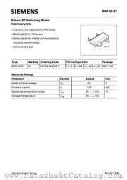 BAR65-07 datasheet pdf Siemens