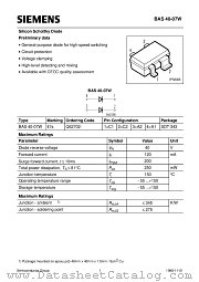 BAS40-07W datasheet pdf Siemens