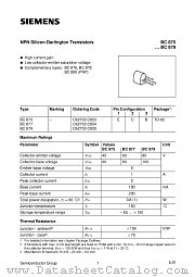 BC875 datasheet pdf Siemens