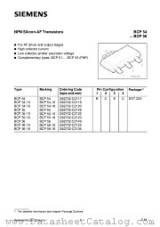 BCP54BCP56 datasheet pdf Siemens