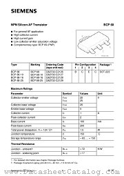 BCP68-10 datasheet pdf Siemens