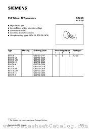 BCX78-VII datasheet pdf Siemens