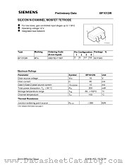 BF1012W datasheet pdf Siemens