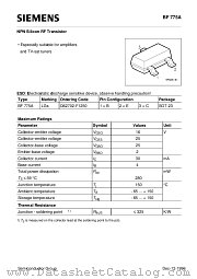 BF775A datasheet pdf Siemens