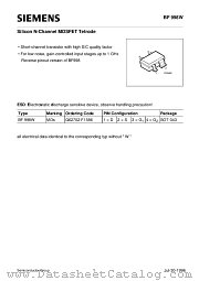BF998W datasheet pdf Siemens