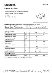 BFP183 datasheet pdf Siemens