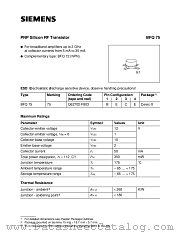BFQ75 datasheet pdf Siemens