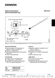 BPY64P datasheet pdf Siemens