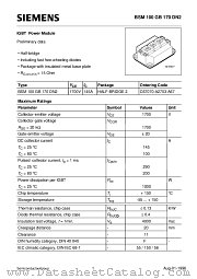 BSM100GB170DN2 datasheet pdf Siemens
