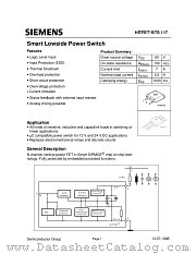 BTS117 datasheet pdf Siemens