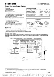 BTS409L1 datasheet pdf Siemens