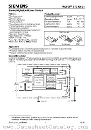 BTS426L1 datasheet pdf Siemens