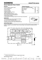 BTS430K2 datasheet pdf Siemens