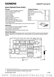 BTS432F2 datasheet pdf Siemens