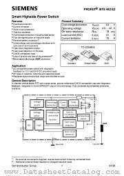 BTS442E2 datasheet pdf Siemens