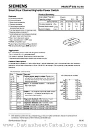 BTS712N1 datasheet pdf Siemens