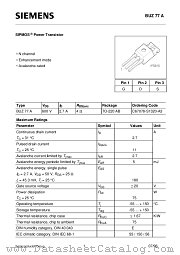 BUZ77A datasheet pdf Siemens