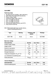 CGY196 datasheet pdf Siemens
