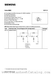 CGY21 datasheet pdf Siemens