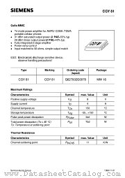 CGY81 datasheet pdf Siemens