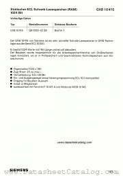GXB10415 datasheet pdf Siemens