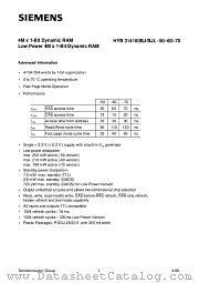 HYB314100BJL-60 datasheet pdf Siemens