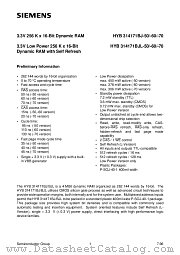 HYB314171BJL-60 datasheet pdf Siemens